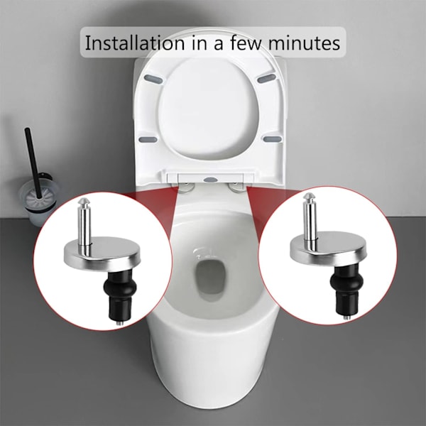 WC-istuimen saranat, pikalukitus saranat kiinnikkeet, kumiruuvikiinnityksellä, sopii WC-kannen saranat