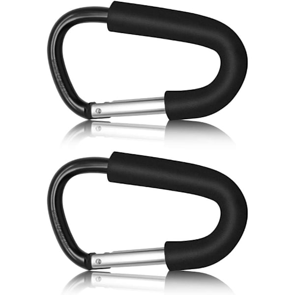 2 st 14*8cm(5,5\"*3,1\") Barnvagnskarbinhakar, Barnvagnsklämma, Aluminiumväska Klämma, Buggy Barnvagnskrokar