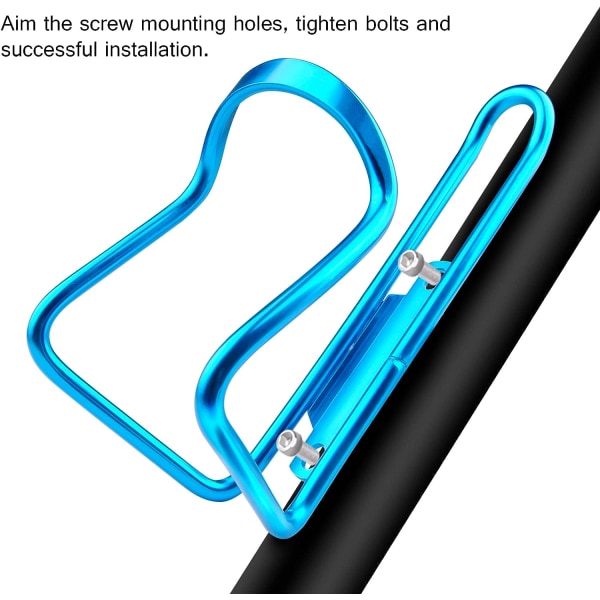 Sykkelvannflaskeholder, 2-pakning sykkelvannflaskeholderfester for terrengsykkel, MTB, landeveissykkel, sykkeltilbehør, laget av lett aluminiumslegering (blå)
