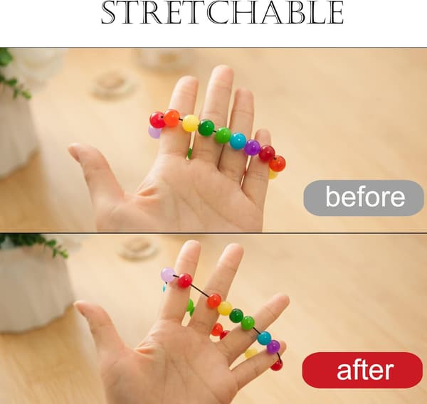 100m Elastisk sladd 1mm Elastisk sladd Hantverkssladd Elastisk tråd för armband och hantverk Svart