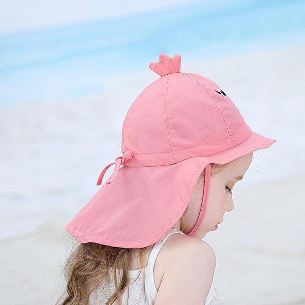 M-UPF50+ Flamingo-hatt for baby og småbarn - Justerbar - Dekk barnas hode og nakke hele dagen