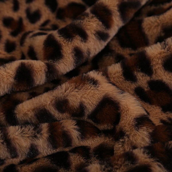 Lyxig Sherpa Fleece Filt, Ultra Mjuk och Varm, Lättviktig, Glänsande i Ljuset, för Säng, Soffa, Leopard Gulbrun 160 x 200 cm