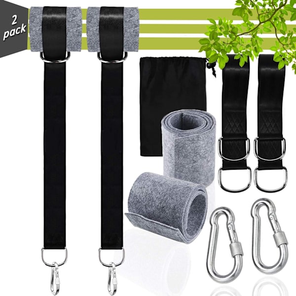 Hängmattsremmar Trädsvängremmar, (Set om 2) Svingremmar Hängande Kit, Hängmattestolhängande kit, Hängmattesträdremmar, Max2200LB för Trädsvängar och