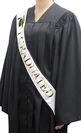 Klasse af 2023 Guld Sequin Brev Graduering Sash til Graduering Fest