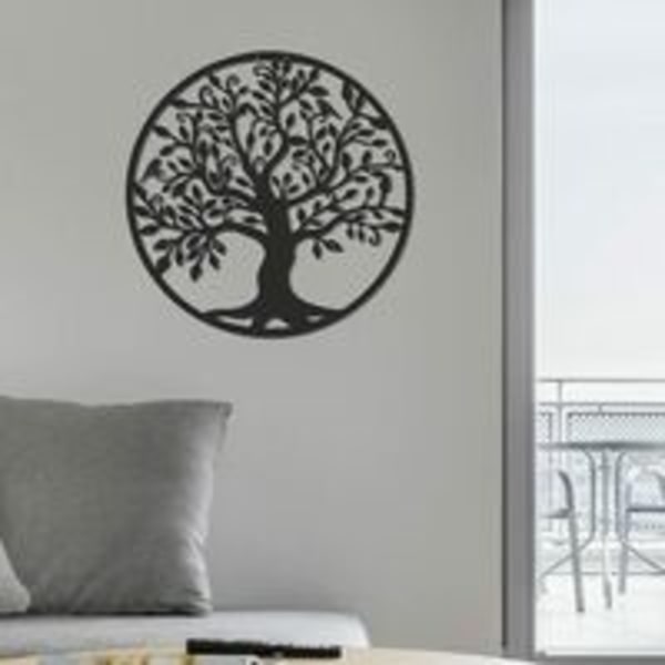 Metallväggkonst Livets träd Konst Familjeskylt Metallträd Väggdekor Heminredning Dekorativ väggdekoration Heminredning Inomhusväggskulptur 28×28cm
