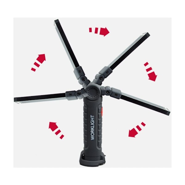 Site tripper 5 stk. arbejdslampe COB Genopladelig LED LED Atelier COB Lommelygte Lampe Lampe Lampe LED Gå med magnetisk base Inspektionslampe til h