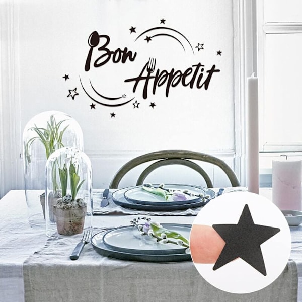 Vægsticker Fransk tekst køkken og god appetit citat restaurant spisestue dekoration hjem decal Vægsticker DIY maleri rum rum