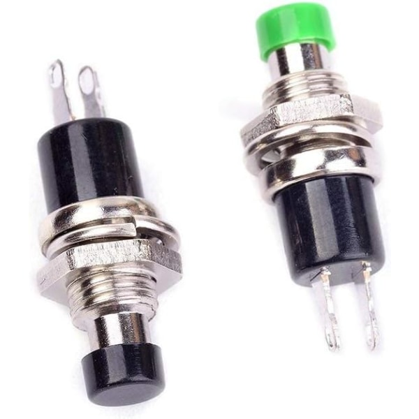 24 kpl 1A 250V AC 2-napainen SPST hetkellinen minipainonappikytkin normaalisti auki, minihetkellinen painonappikytkin 7 mm Arduino DIY:lle