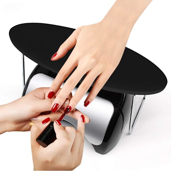 Armrest Professionel Manicure Håndpude Neglepudeholder til Manikyrere, Sort