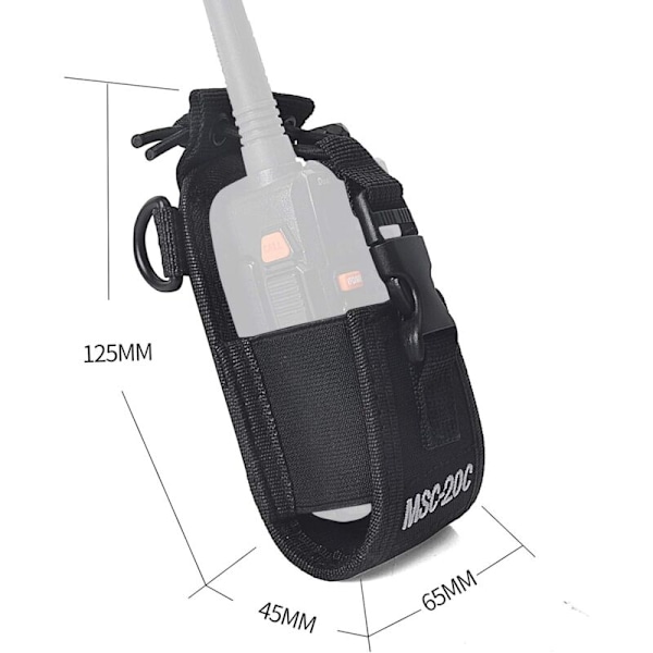 MSC-20C Monitoimikotelo säädettävä yhteensopiva Kenwood Yaesu Motorola Baofeng UV5R UV82 Tyt UV5RA Hyt 888s Radiopuhelin Kotelo