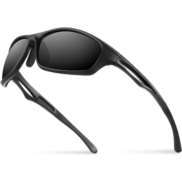 Bästa polariserade sportsolglasögon för Cool Black/UV-skydd/Sha