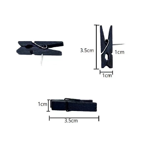 CRAFTS Små træklemmer 3,5 cm 50 stk. pr. pakke (sort)
