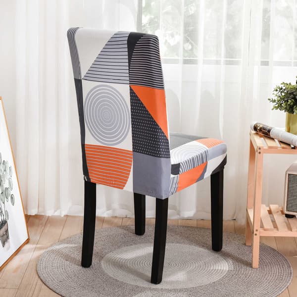 Universell all-inclusive elastisk tyg matstolsskydd, matsal fläckbeständig stolsöverdrag
