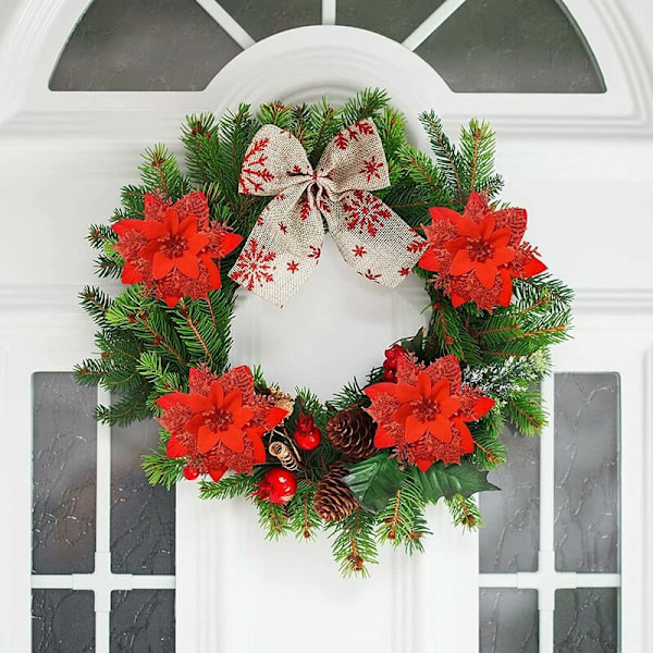 Annen dekorasjon til juledekorasjon Noel, kunstig juleblomst, julekransgran, anheng kunstige blomster, til fest