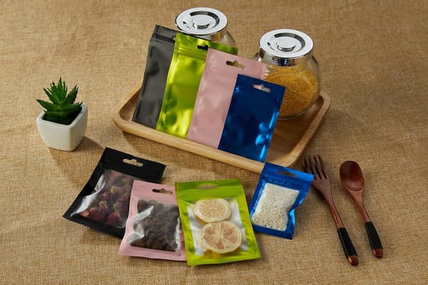 200 aluminiums plastposer (Hvit, 8 x 13cm)