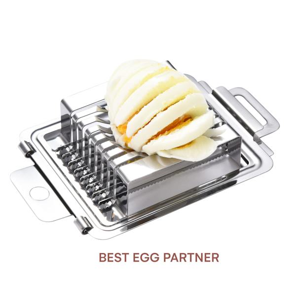Japansk rostfritt stål äggdelare - Hushållsäggseparator Kiwi Slicer Kreativa köksredskap