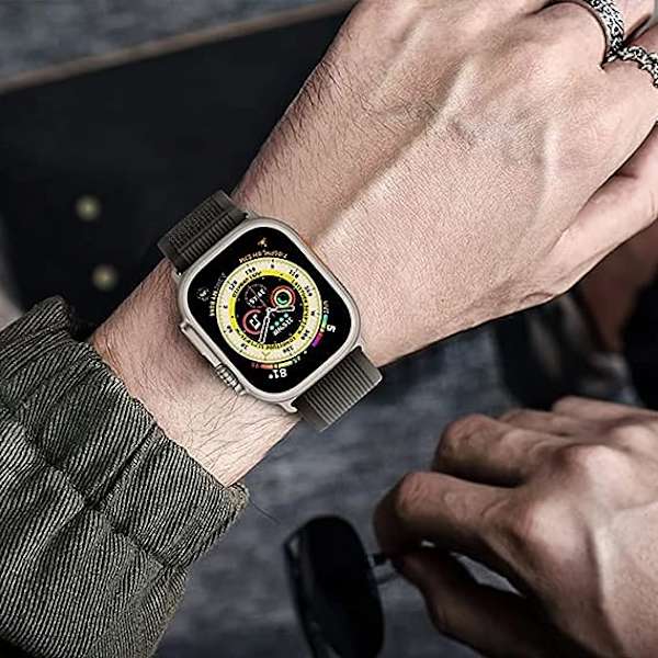 Kangassporttihihna (kolme eri väriä, ei sisällä kelloja), yhteensopiva Apple Watch -hihnan kanssa 38mm 40mm 41mm, sopii iWatch SE -sarjaan 8/7