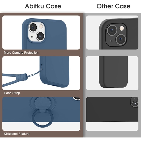 Kompatibel med iPhone 13 Cover, (Safirblå)