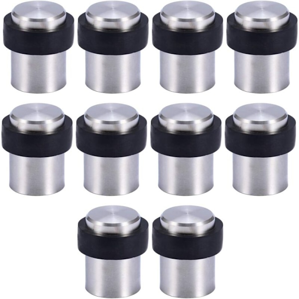 10 x Golvdörrstopp 4,6 cm i rostfritt stål dörrstopp (3,24,6 cm)