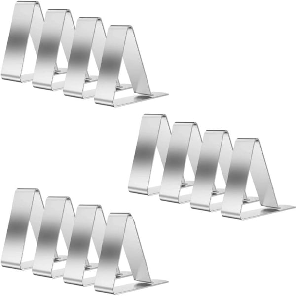 12 stk. tablettang 4,5 cm duk justerbar rustfri ståltang i rustfritt stål Hage duktang