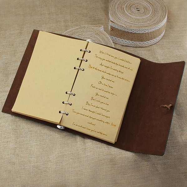 Grön, Vintage PU Läderomslag Journal Notebook, Blank Notebook, Reseböcker,