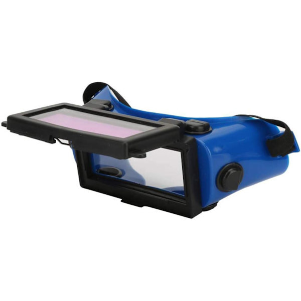 Svetsglasögon (blå), automatisk solskyddande ögonmask svetsglasögon