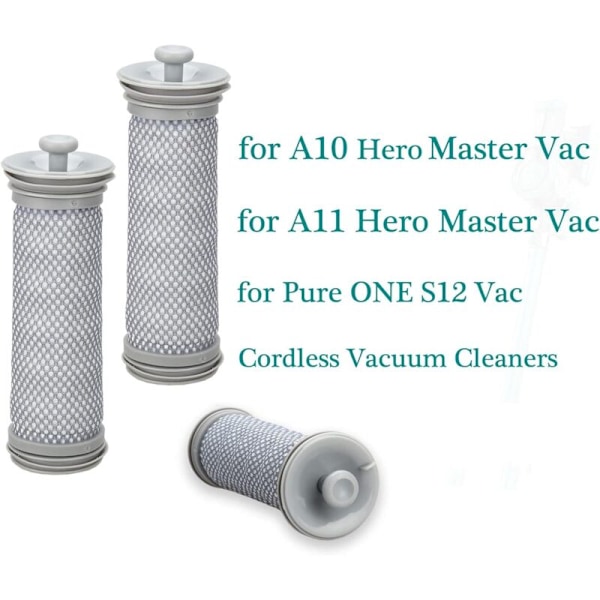 3 varaosasuodattimen sarja Tino johdottomalle imurille A10 A11 Hero A10/A11 Master Tineco Pure One S11