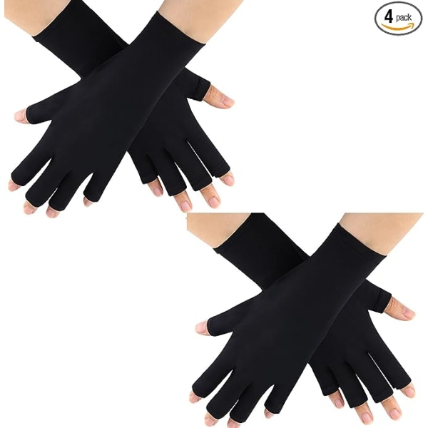2 par UV-beständiga fingerlösa handskar (svarta), lämpliga för w 62aa |  Fyndiq