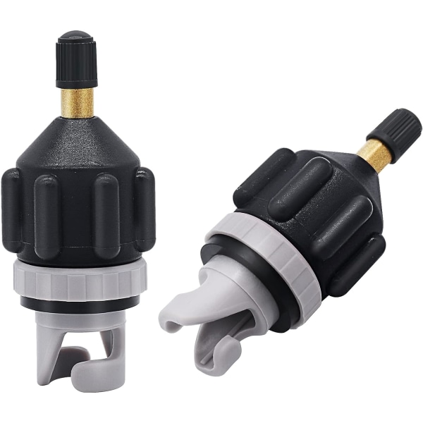 2PACK Uppblåsbar Stand Up Paddleboard Pump Adapter - Universal Standard Schrader Luftventil Adapter Pumpning Huvudkontakt Konverter för Uppblåsning Boa