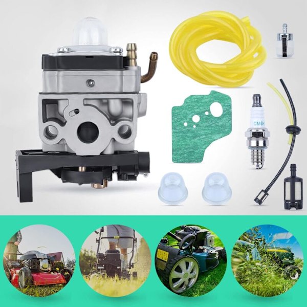 Kaasutinsarja Honda GX25 GX35 FG110 HHT35 HHT25 -moottorille, Kaasutin + Tiiviste + Suodatin + Polttoaineletku + Ilmansuodatin + Sytytystulppa + Polttoainepumppu 9 in 1