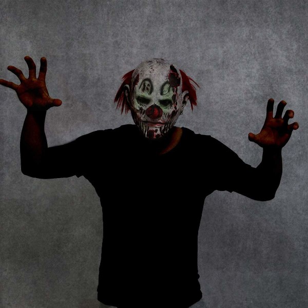 Halloween scary evil clown mask scary face zombie costume