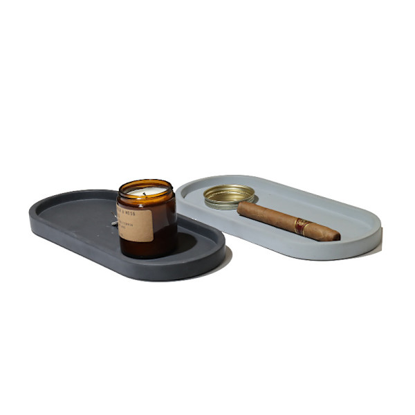 Dyp grå-Original kreativ design sement gjerd brett Nordic Industrial Wind Innendørs Hjem godteri nøkkel bordplate