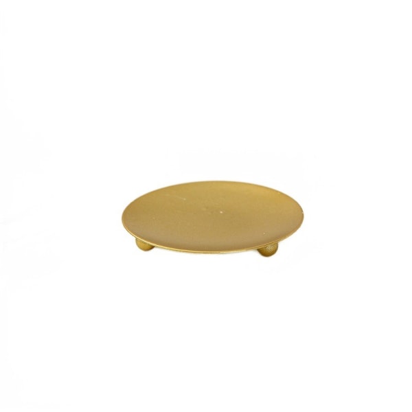 Kultainen kynttilänjalka kynttilän lautanen pieni kynttilänjalka
