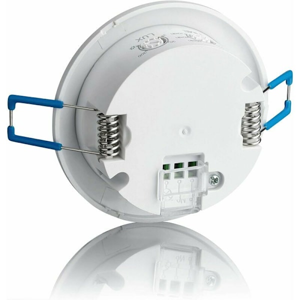 Inomhus rörelsedetektor, inbyggd montering och utanpåliggande för tak, programmerbar, infraröd sensor, 6m / 360°