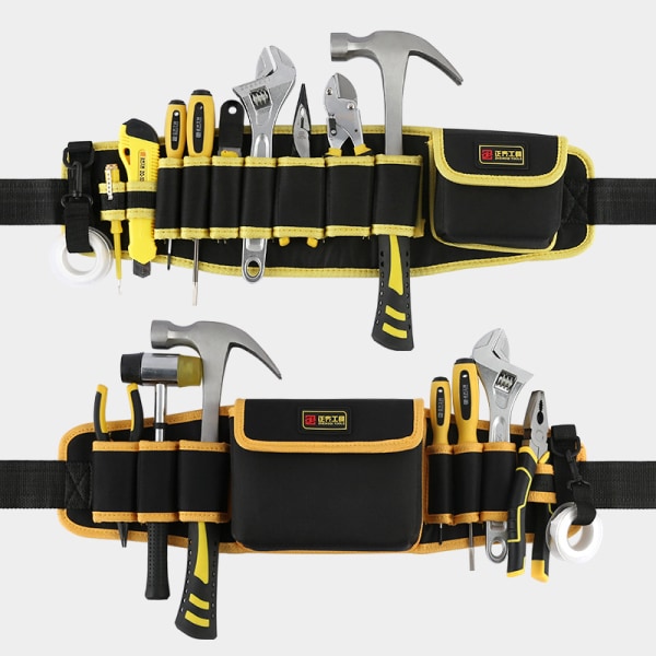 Justerbar Heavy Duty Bælte Flere Lommer Tømrer Elektriker Special Slidstærk Lærred Værktøjspose BÆRBAR Lille Multifunktionel Reparation Insta