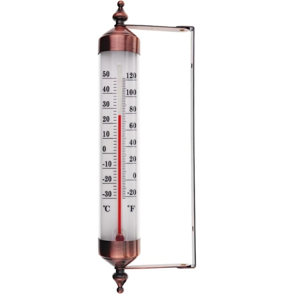 Utomhus med mätare, brons-effekt - elegant trädgårdstermometer för utomhusbruk anpassad för utomhustemperatur, växthus, garage, lätt att hänga