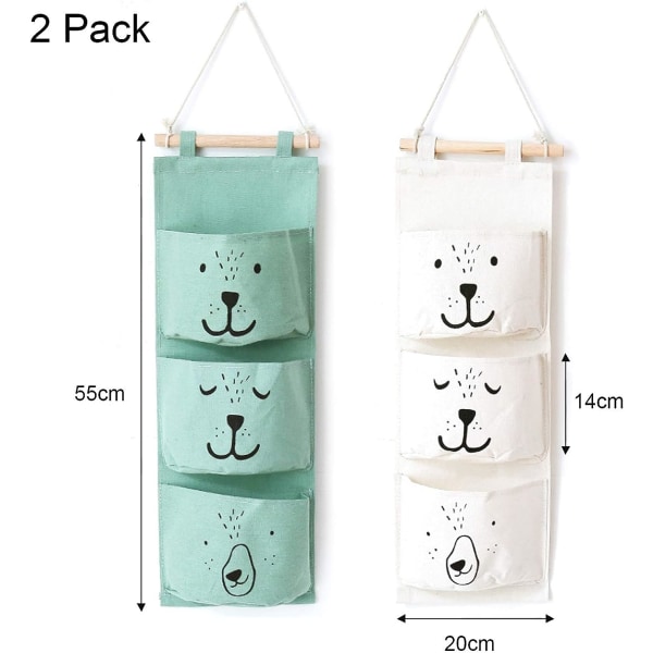 Hängande Väska, Hängande Förvaringsväska, Förvaring med 3 Fickor Hängande Fickorganisatör, Förvaringsväska, Tyg Hängande Väska, Badrumsförvaringsväska, Hängande Förvaring, W
