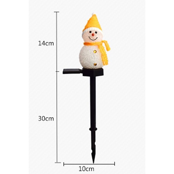 Paket med 2 Snögubbe Solcellslampor Snö Wollers Jul Snögubbe Dekorativa Lampor Dekorationsbelysning