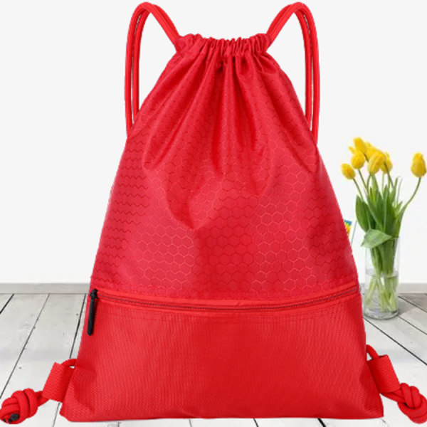 Rope Swim Oxford Cloth Bag (Rød 44*32cm), Sports Gym Bag Drawstri