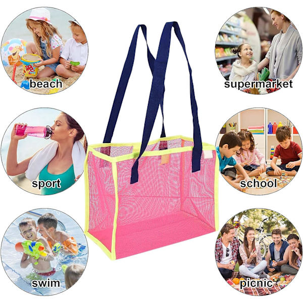 Beach Toy Bag Stor Mesh Bag hopf llbar Beach Toy Storage