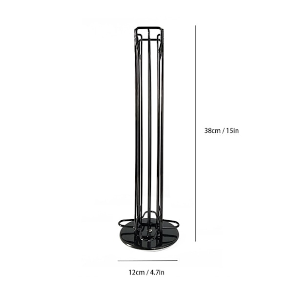 Kapselholder Kompatibel med Original Roterende Dispenser Stativ - For 40 Stykker - Original Kapselholder Oppbevaringsløsning Plassbesparende Svart