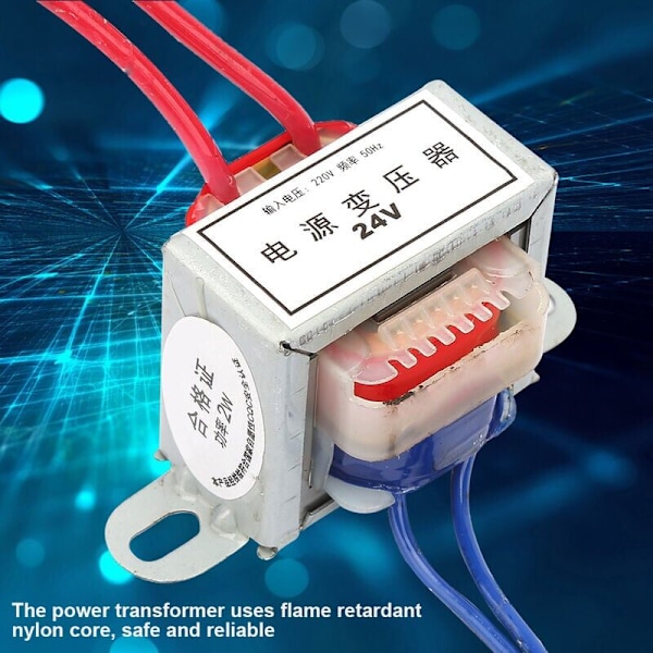 AC-AC 220V-24V 50Hz 2W Transformator Lågfrekvent Spänningsomvandlare