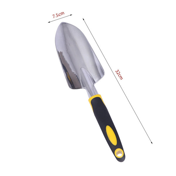 Puutarhatyökalusarja, puutarhatyökalut tukevilla alumiinipäillä ja ergonomisilla kahvoilla, 2 kpl
