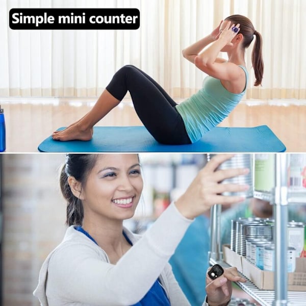 5 kappaleen pakkaus sormilaskureita, sormimittari napsautin mini käsimittari, 5-numeroinen LCD-näyttö inventaarioon, urheiluun, markkinointiin, golfiin (satunnainen väri)