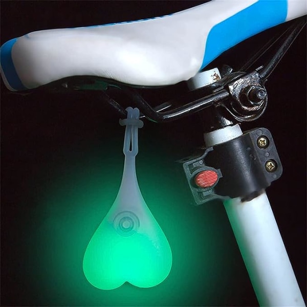 Heartbeat Cykelbaglygte (grøn) Cykelreflekterende LED-lys