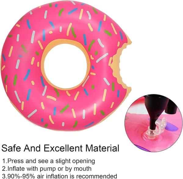 Donut Badebold, Svømme Ring Sommer Badebold Vand Legetøj Badebold Opblæsbar Pool Badebold Opblæsbar Svømmepool Badebold Svømmepool Badebold til Voksne og Børn