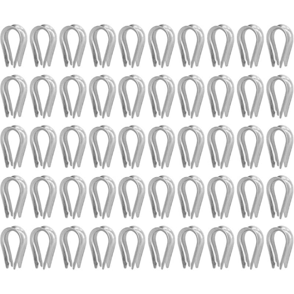 50 stk. sying rustfritt stål kabel kabel kabel rigging verktøy Greening cosse seiling (M4 （4mm）