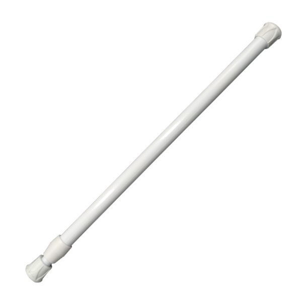 Set med 3 Utdragbara Stänger Utan Borrning, Metall Självlåsande Stång, Utdragbar Klämstav, Längd 55-90 cm, Vit
