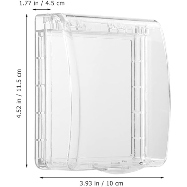 Set med 4 transparenta vattentäta uttagsskydd för väggströmbrytare