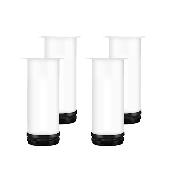 (Hvid) 20CM Justerbar Møbelben, 4PCS Højdejusterbar Bordben Metal Møbelben Rustfrit Stål Bordben Møbelben Med Skruer Cabi
